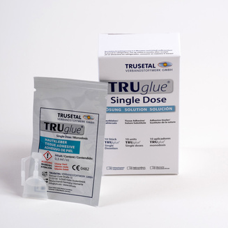 Truglue skin glue - image of applicator and single pack