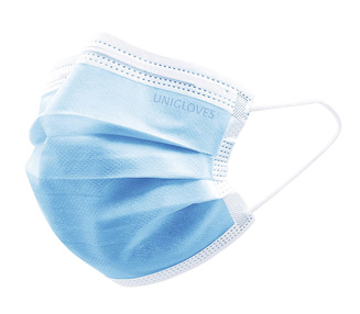 Product photo: Mask for single use in blue colour