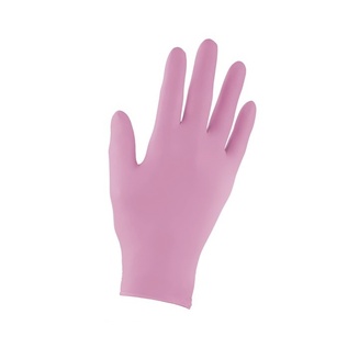 Photo du produit Gants à usage unique en nitrile, couleur rose