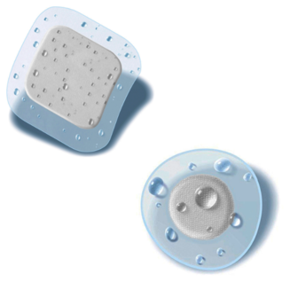 Product image of waterproof CUTIFLEX® ROUND & SQUARE plaster with white pad
