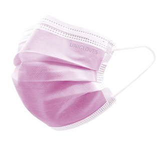 Product photo: Mask for single use in pink colour