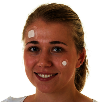 Anwendung von Cutiflex round und square im Gesicht