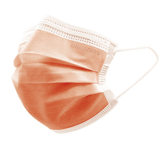 Product photo: Mask for single use in orange colour