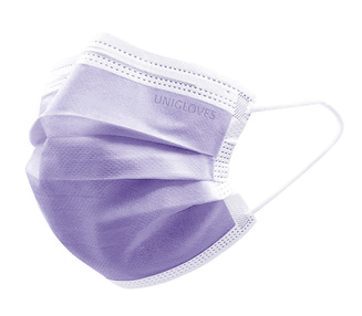 Product photo: Mask for single use in purple colour