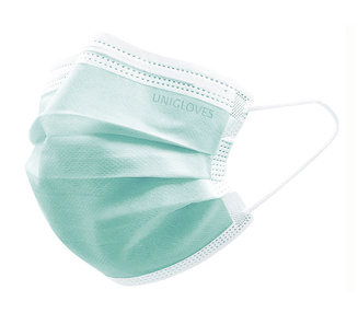 Product photo: Mask for single use in green colour