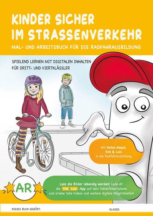 Cover eines Malbuchs für Radfahrausbildung von Kindern