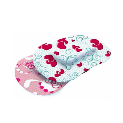 Grafische Pflaster DROP 3D Girls unten Motiv rosa Katzen und darüber Motiv Herzen