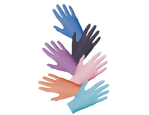 Nitril Handschuhe Produktbild in verschiedenen Farbvarianten