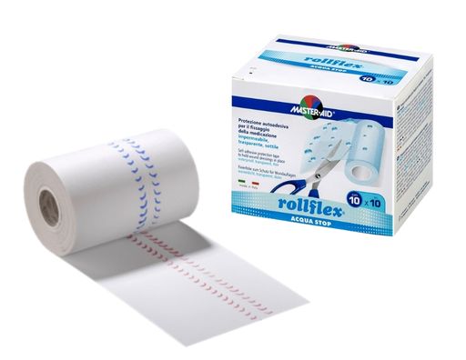 Rollflex Acqua Stop Abbildung Folienverband-Rolle mit weißer Schutzfolie